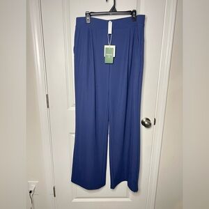 Halara Flex Waffle Sz XL EX Tall Navy Pull On High Rise Flex Women Work Pants